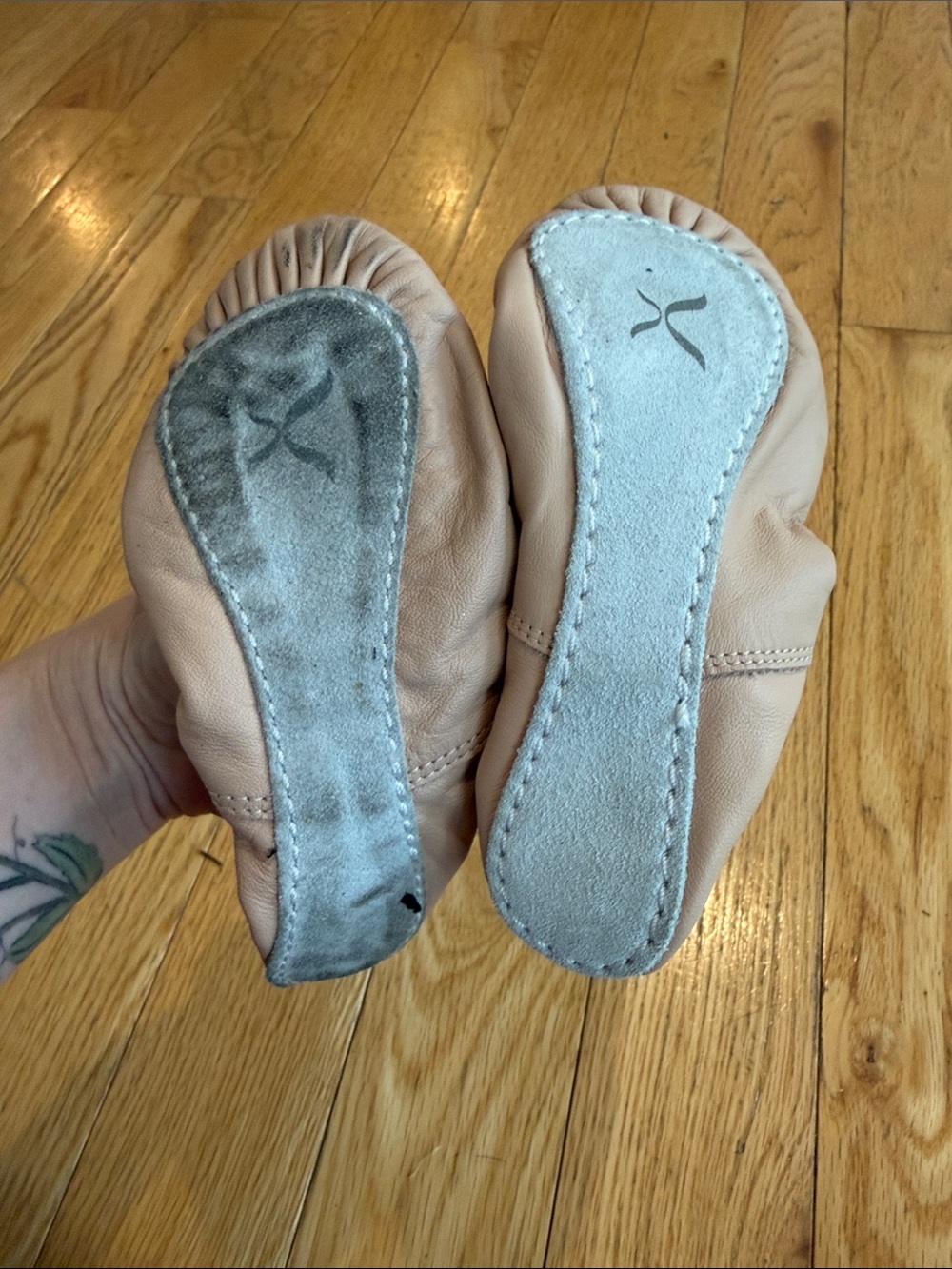 Capezio Kids Ballet Slippers in Light Pink-Taupe - Picture 5 of 5